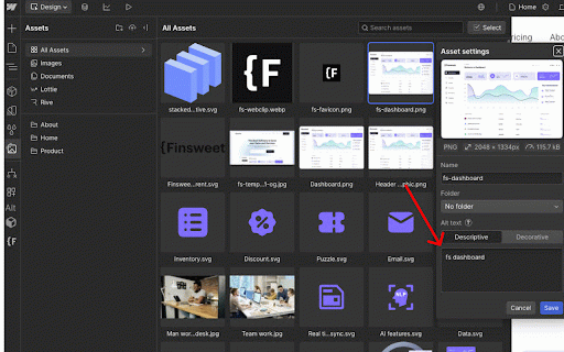 Auto-Generate Alt Text in Webflow :: Add alt text to images in Webflow based on the file name