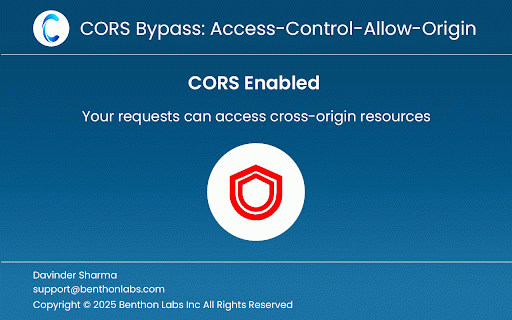 CORS Bypass : Access-Control-Allow-Origin :: Easily add (Access-Control-Allow-Origin: *) rule to the response header globally.