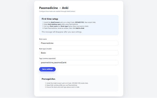 Passmedicine to Anki :: Adds an Add to Anki button to Passmedicine questions once answers are revealed, using AnkiConnect.