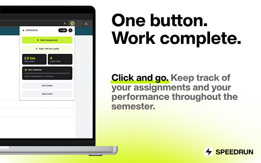 Speedrun :: Study companion for online coursework. Helps you keep track of your assignments and visualize your progress all semester.