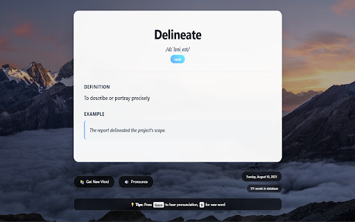 Word of the Day - GRE Vocabulary :: Learn a new GRE vocabulary word every time you open a new tab