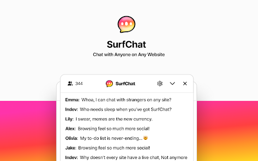 SurfChat - Chat with Anyone on Any Website :: SurfChat adds live chat to any site. Connect with others instantly while reading blogs, shopping, or surfing your favorite pages.