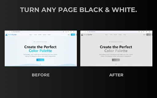 ShadeSurfer Black & White Reader Mode :: Turn any webpage into a crisp, distraction-free e-paper display for increased focus.
