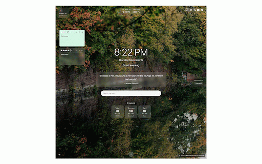 CalmTab :: A beautiful new tab page with daily wallpapers, quotes, and productivity features