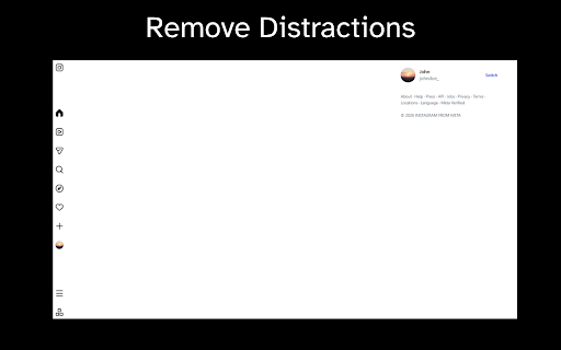 Clarity for Instagram :: Hide distractions on Instagram including Stories, Feed posts, and Suggested users to stay focused.
