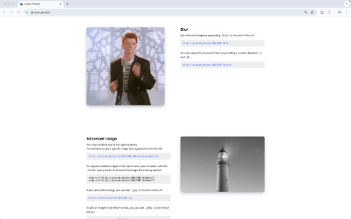 Random Rickroll :: Replace a random image on any website you visit with a Rickroll gif.