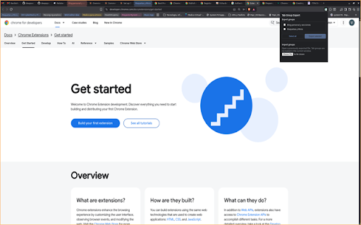 Tab Group Export :: Export and import tab groups across sessions, users, and browsers (Chrome/Brave).