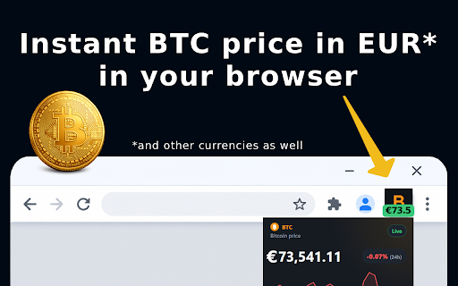 bitcoin price euro :: Use bitcoin price euro app to get current BTC price in euro and instantly see live bitcoin prices in EUR in your chrome toolbar