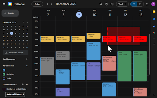 Google Calendar Bulk Edit :: A Chrome extension to bulk move or bulk delete Google Calendar events. Feedback/Bug reports are welcome! Link in popup.