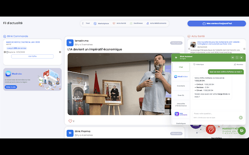 SafeRx by BlinkPharma :: assistant IA, base médicaments Medindex, ordonnances, commandes et statistiques pour votre pharmacie.