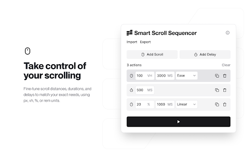 Smart Scroll Sequencer :: Control webpage scrolling with customizable sequences