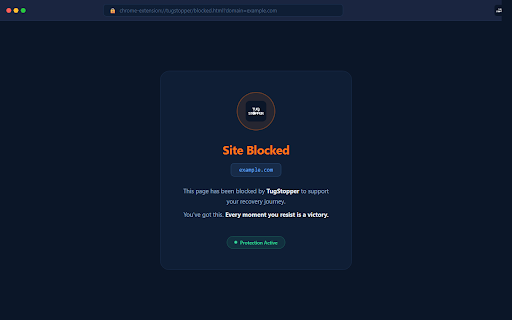 TugStopper — Adult Content Blocker :: Blocks adult websites and enforces safe search on Google, Bing, DuckDuckGo and YouTube to support your recovery.