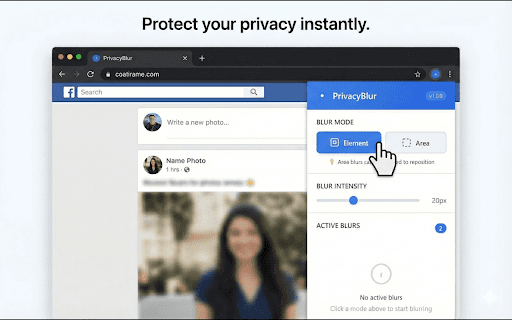 Privacy Blur – Blur Sensitive Content on Any Website :: Blur sensitive information in real-time during screen sharing and recording. Drag & drop to reposition blurs!