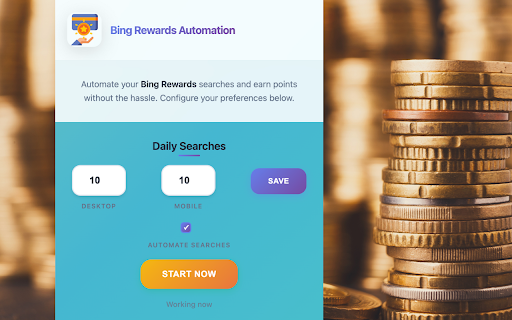 Bing Rewards Automation - PLUS :: Bing Rewards Automation: automate Bing searches to earn Microsoft Rewards points without the hassle.