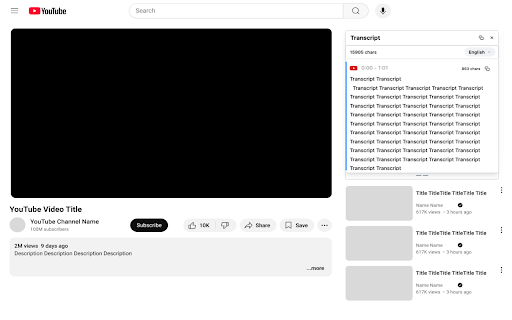 Simple YouTube Transcript :: As a simple extension, it allows you to instantly show or hide subtitles on YouTube videos, enhancing the viewing experience.