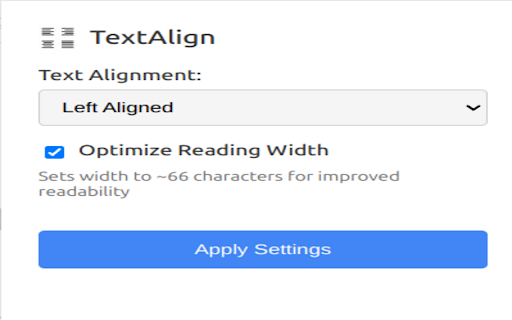 TextAlign :: Optimize text alignment for better reading based on your preferences