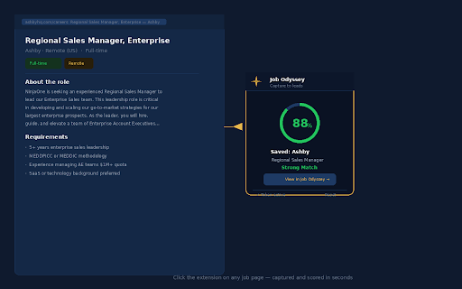 Job Odyssey Capture :: Capture any job posting to Job Odyssey — auto-detects job pages and prompts you to save.