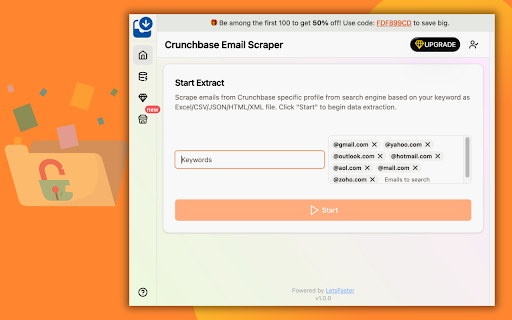 Crunchbase Email Scraper :: One-click scrape emails from Crunchbase specific profile from search engine based on your keyword as Excel/CSV/JSON/HTML/XML file.