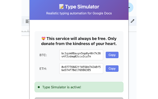 Version History Generator: Google Docs Auto Type :: Simulate realistic typing in Google Docs