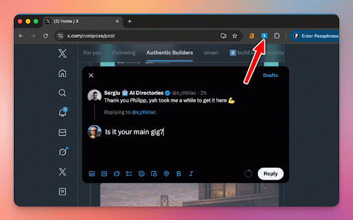 ReplyBoi :: Count your daily replies on X (Twitter)