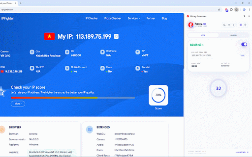 FProxy Extensions :: Quản lý Proxy chuyên nghiệp với bảo vệ WebRTC và xác thực qua Whitelist IP từ FProxy.me.