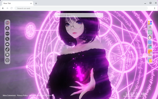 Anime Sorceress Girl Live Wallpaper - New Tab Theme :: Transform your new tab with stunning Anime Sorceress Girl live HD wallpapers that bring magic and charm to your browsing experi...