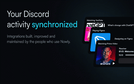 Nowly :: Share your web activity on Discord automatically.