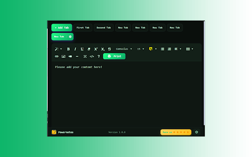 Power Notes: Add Sticky notes to your browser :: Easily take notes, organize tabs, and keep everything saved locally in your browser.