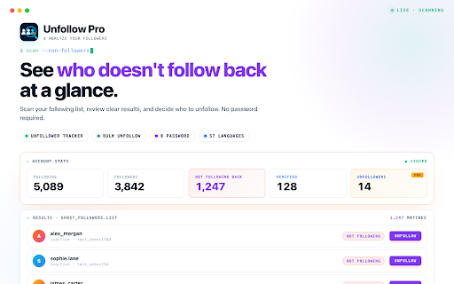 Unfollow Pro – Unfollower Tracker :: Track who unfollows you. Find & unfollow Instagram users who don't follow back.