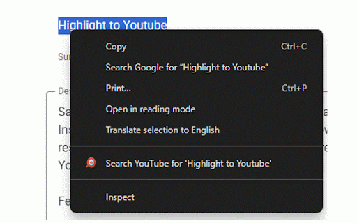 Highlight to Youtube :: Save time with YouTube Quick Search, the must-have extension for seamless YouTube lookups! Instantly search any text you highlight…