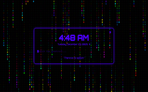 Neo's New Tab :: A high-performance Matrix-style new tab dashboard with customizable visuals.