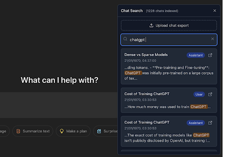 Chat Search for ChatGPT and Claude :: Enhanced search for AI chat interfaces