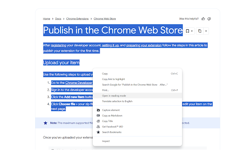 Copy as Markdown :: Copy selected text or an entire page as clean Markdown, perfect for pasting into ChatGPT, Claude and other AI tools.
