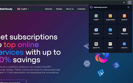 SubCloudy Launcher :: Quick access to SubCloudy / Tools Hub services.
