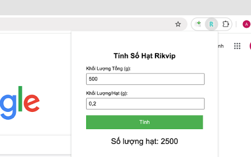 Tính Tổng Số Lượng Hạt Rikvip :: Tính số hạt từ khối lượng tổng và khối lượng mỗi hạt.