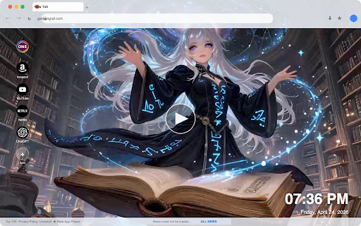 Book of Spells Live Wallpaper :: Transform your new tab with enchanting live HD video wallpapers from the magical "Book of Spells." Explore the magic every day!