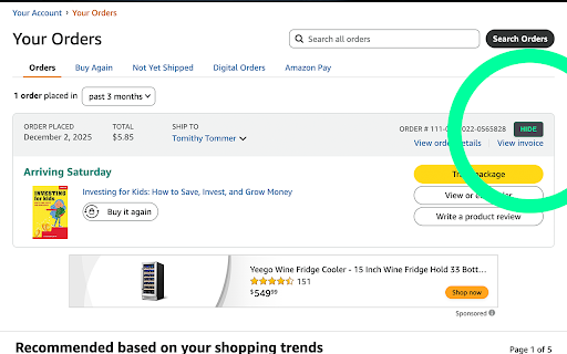 Hide Amazon Orders - Order History Cleaner :: Hide Amazon orders and purchases from your order history. Keep gifts, private items, and shared-account purchases out of sight.