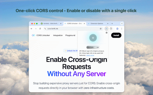 CORS Unlocker :: Grant cross-origin request permissions for websites and open doors to boundless potential