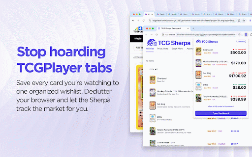 TCG Sherpa :: Your TCGPlayer companion. Save items to your wishlist, track prices, and get email alerts when cards drop or come back in stock.