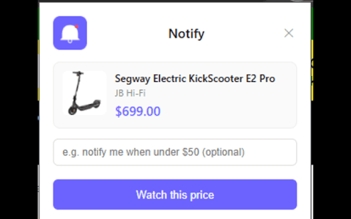 Notify – Price Tracker :: Track any product price on Australian sites. Get an email when the price drops.