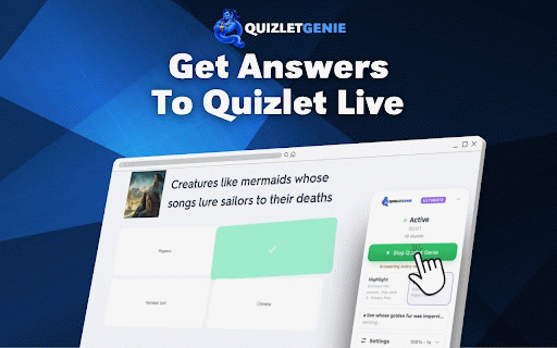 Quizlet Genie - Quizlet Hack for Live Answers :: The Quizlet hack for Live rounds: finds the correct answer, highlights it, or clicks it for you. Set your own accuracy and speed.