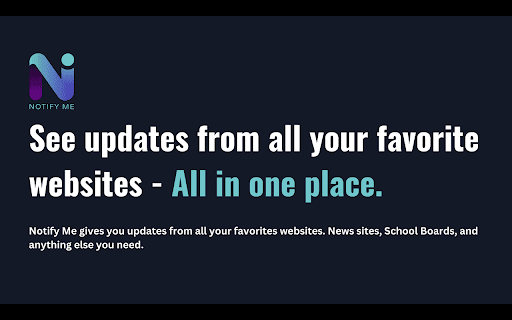 Notify Me :: Track website changes and get instant notifications