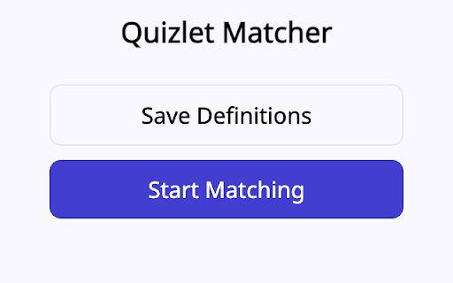 Quizlet Matcher :: Play Quizlet Match in 1.1 seconds!