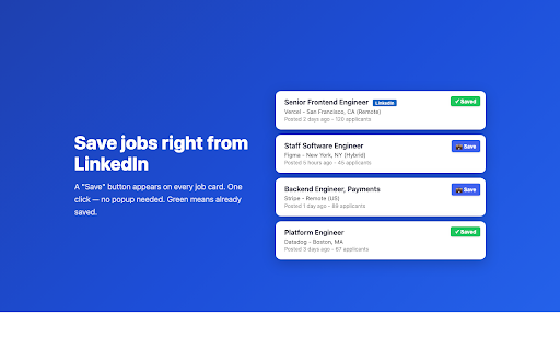Jobber - Smart Job Saver :: Save job postings from any website into Jobber with one click. AI-powered parsing.