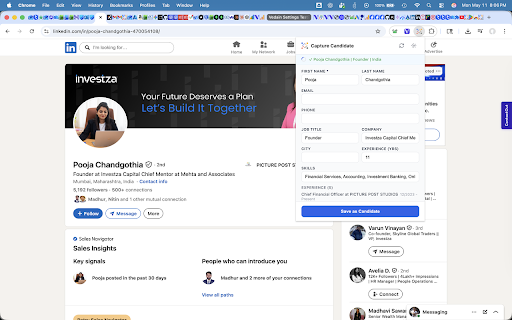 Olibr - Candidate Capture :: Capture candidates from LinkedIn & Naukri into your Olibr database
