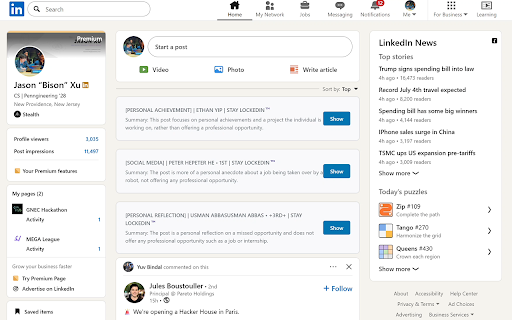 LockedIn :: Filter LinkedIn posts to show only career opportunities and internships