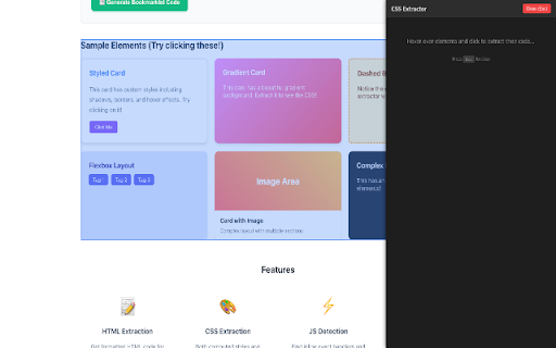 CSS Extractor — Extract CSS from Any Website :: Instantly extract clean, ready-to-use CSS for any element on any webpage. Stop digging through stylesheets manually.