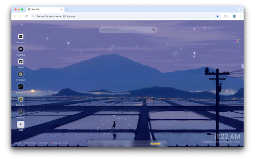 Starlit Landscape Live Wallpaper :: Transform your browser with the serene beauty of the Starlit Landscape Live Wallpaper.