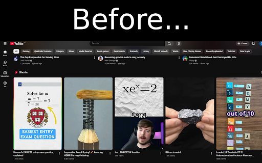 YT Shorts Remover :: YT Shorts Remover helps you take back control of YouTube by removing Shorts across the site.
Features:
• Hide Shorts sections from…