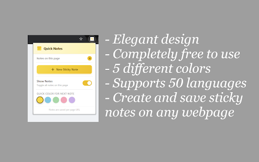 Quick Notes — Sticky Notes on Pages :: Create, move, and persist sticky notes on any webpage. Notes are saved per URL and reappear automatically.